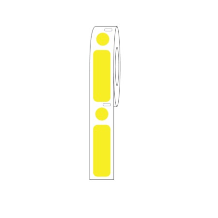 Nevs Direct Thermal Cryo 38x13mm & 9.5mm Dot for 2.0ml Tubes/Vials Yellow LDTC-1121238-Y